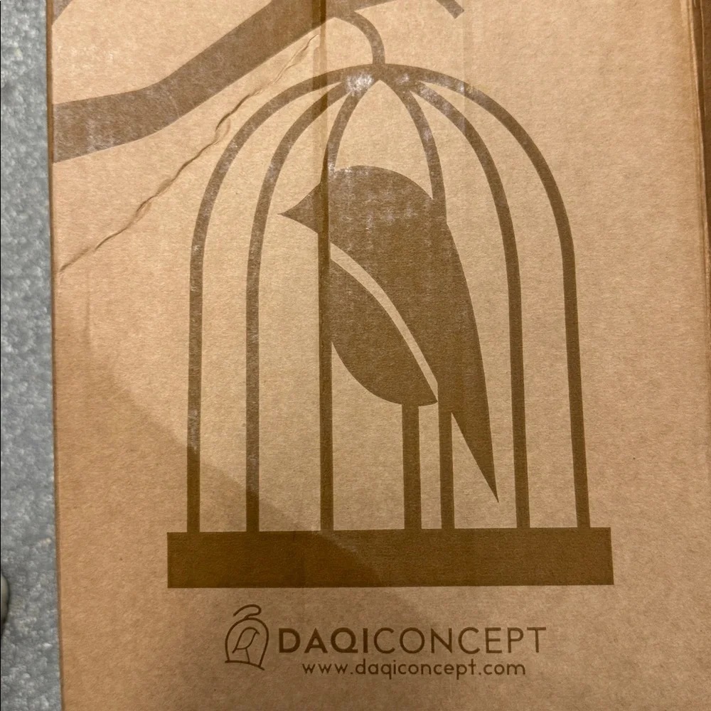 Elegant White and Gold Bird Cage